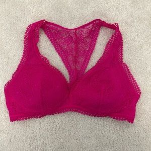 Victoria’s Secret pink lace racerback bralette